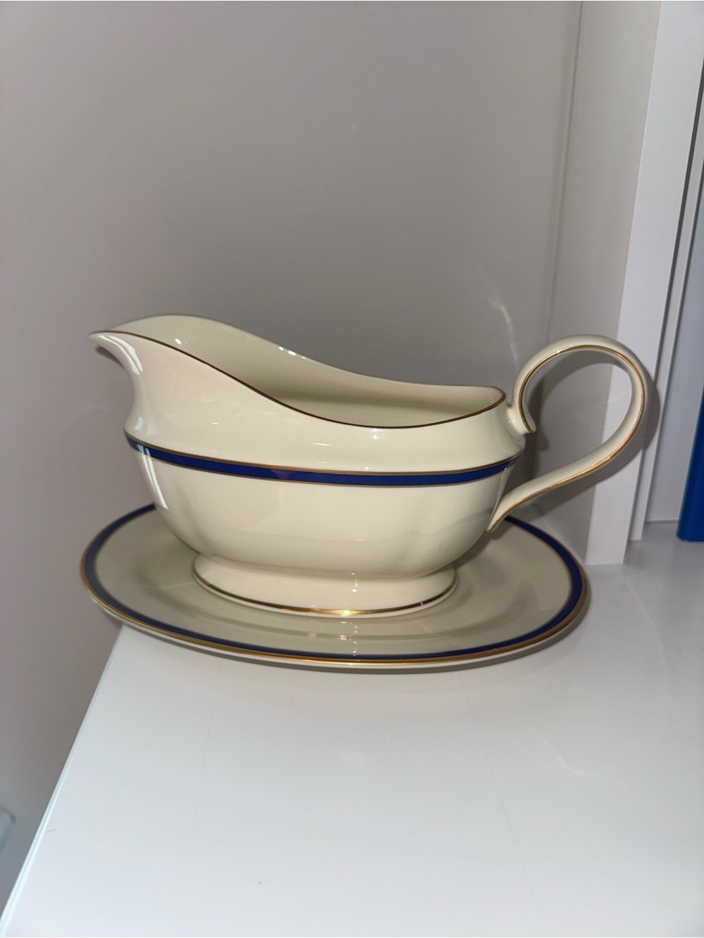Lenox Urban Twilight Cream Gravy Boat and Underplate